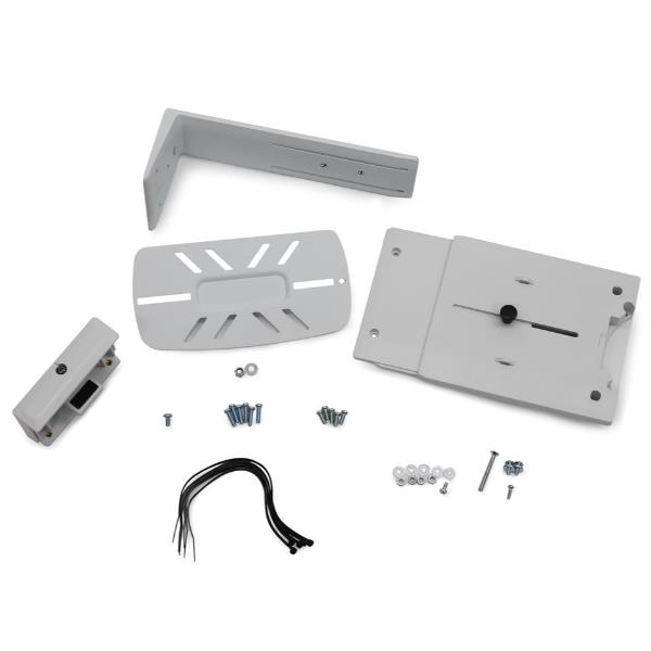 Ergotron StyleView - Kit montaggio (angolari, minuteria per montaggio, staffa di montaggio VESA, hardware di esclusione P/L, ripiano angolare) - per scanner - bianco - lato di un monitor