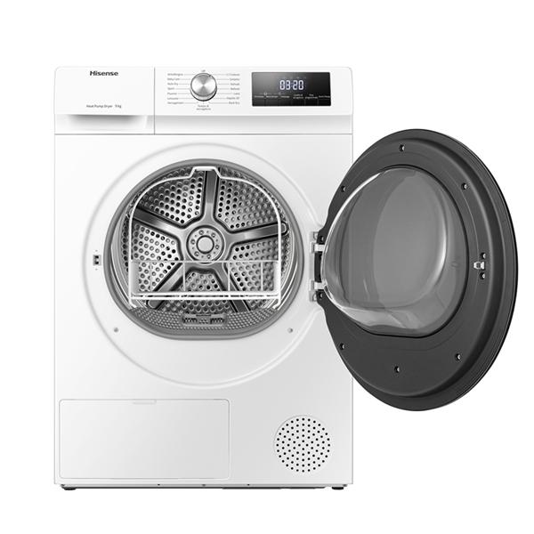 Hisense DHQA902U - Asciugatrice - larghezza: 59.5 cm - prof. 66 cm - altezza: 84.5 cm - caricamento frontale - bianco