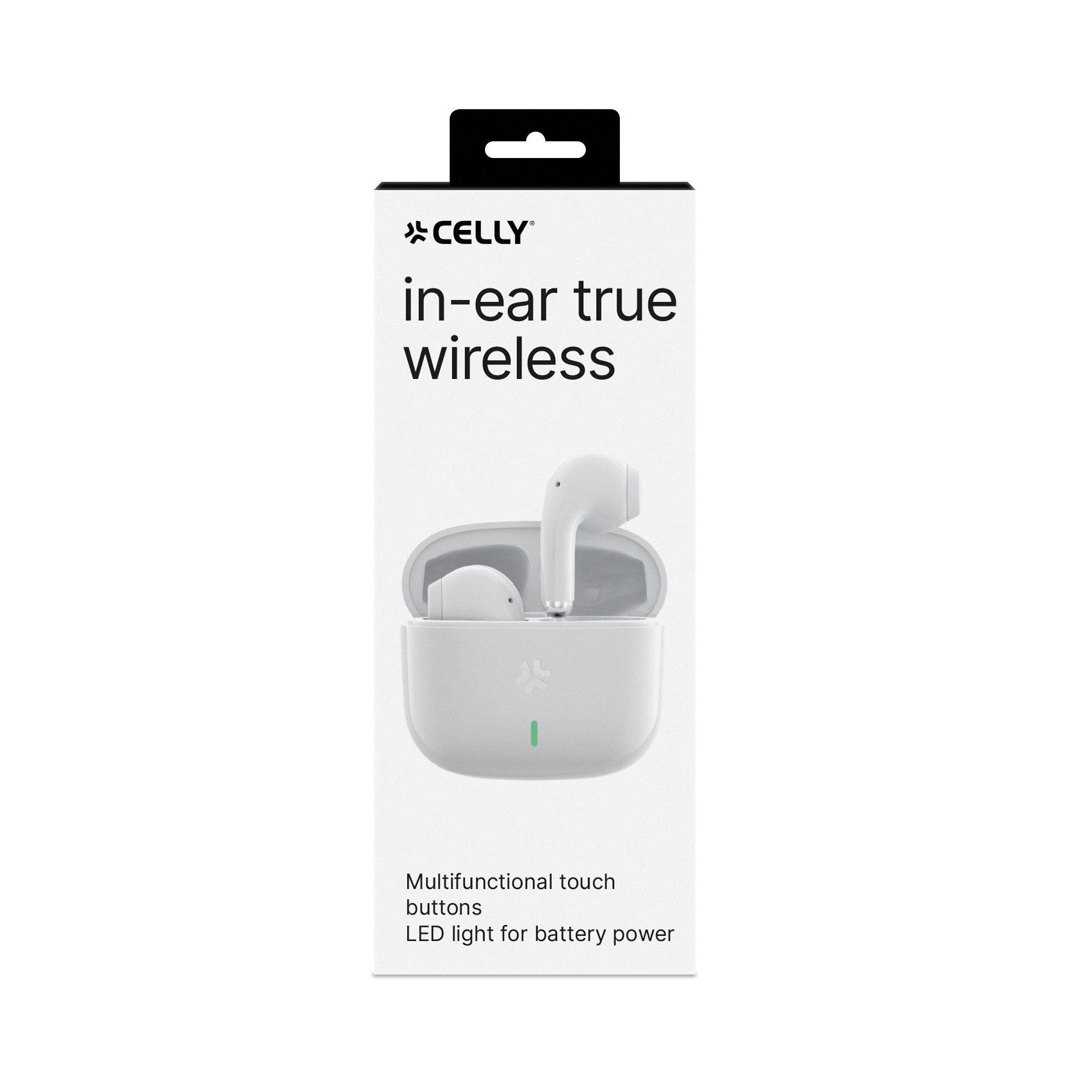 Celly auricolari senza filo wireless, bianco