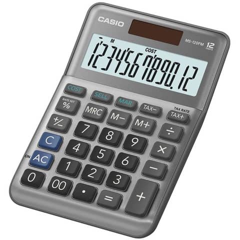 Casio - CALCOLATRICE DA TAVOLO MS-120FM-WA-EP