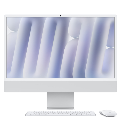Apple iMac da 24 pollici con display Retina 4.5K chip Apple M4 con CPU a 10 core e GPU a 10 core, 24GB, SSD da 512GB - Argento