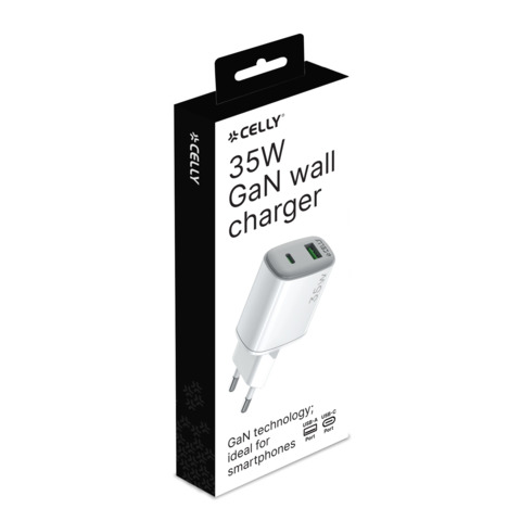 Celly 35W GaN Wall Charger UPTC COLLECTION