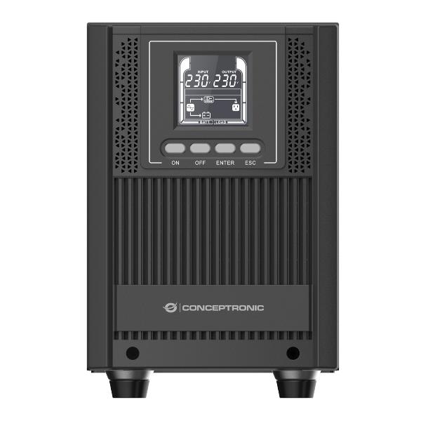 Conceptronic UPS 2000VA 1800W ONLINE TOWER - HID USB, Porta EPO, 4x SCHUKO 1 Seriale RS232, 1x USB