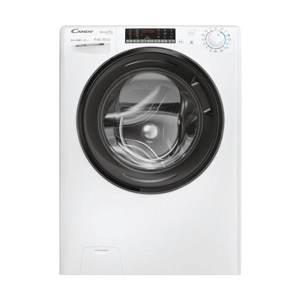Candy CSOW 4856TWMB6-S, Caricamento frontale, Libera installazione, Bianco, Sinistra, Nero