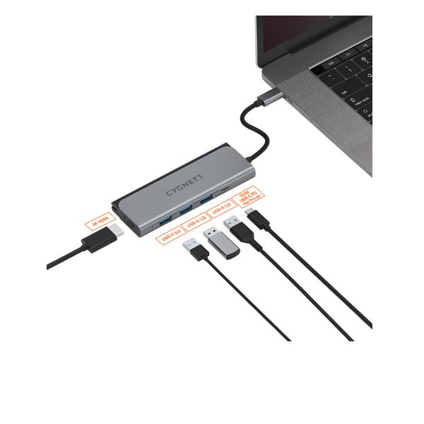 Cygnett Hub USB-C 5 in 1 (HDMI singolo)