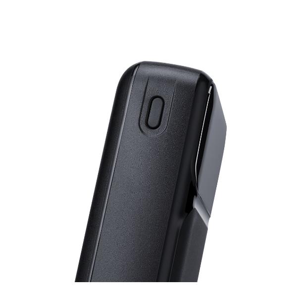Rivacase Battery Bank (20000 mAh) 22,5W fast charger con 3 cavi integrati ( di cui type C ed Usb con funzione ricarica ) Nera