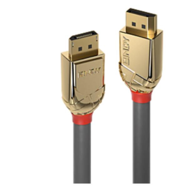 Lindy Gold - Cavo DisplayPort - DisplayPort (M) a DisplayPort (M) - DisplayPort 1.2 - 1 m - supporto 4K - grigio