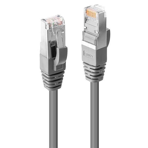 Lindy Premium - Cavo patch - RJ-45 (M) a RJ-45 (M) - 50 m - SFTP - CAT 6 - senza alogeni, antiaggrovigliamento - grigio