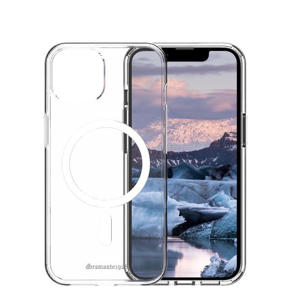 Dbramante 1928 Iceland Pro - Custodia per iPhone 14 in 100% Plastica Riciclata - Trasparente
