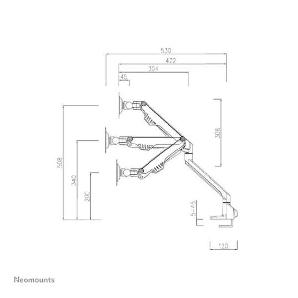 Neomounts FPMA-D750DBLACK2 - Kit montaggio (montaggio su scrivania) …
