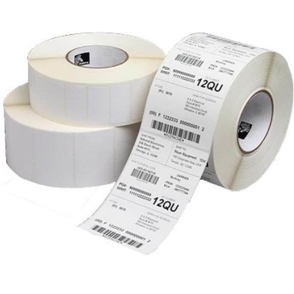 Zebra Z-Ultimate 3000T - Poliestere - Lucido - adesivo permanente - argento - 102 x 102 mm 5728 etichette (4 rotolo(i) x 1432) etichette - per Zebra 110, 140, 220, Z4Mplus, Z6MPlus, ZM400, ZM600; Xi Series 140, 170; Z Series ZM600