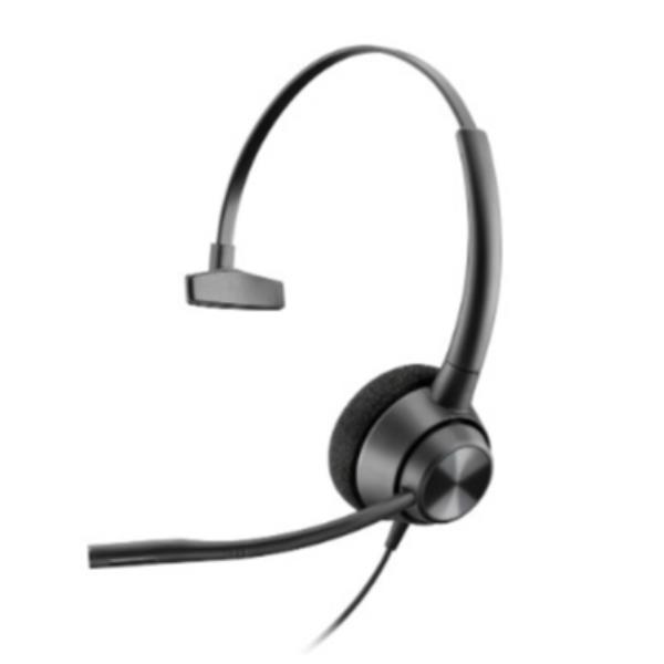 Poly EncorePro 310 - EncorePro 300 series - cuffie con microfono - over ear - cablato - Quick Disconnect - nero - Certificato per Skype for Business
