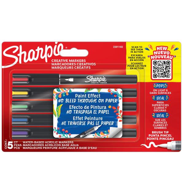 Sharpie ASTUCCIO 5 MARCATORI CREATIVE MARKERS SHARPIE PUNTA …