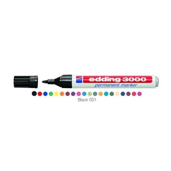 edding 3000 - Marcatore - permanente - nero - 1.5-3 mm