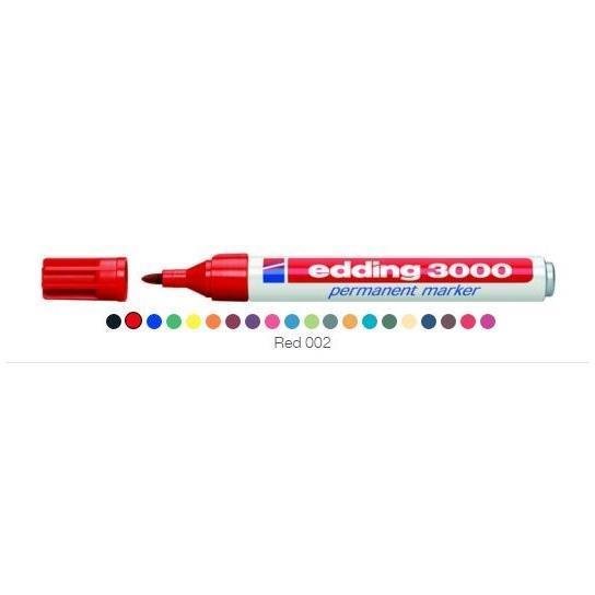 edding 3000 - Marcatore - permanente - rosso …
