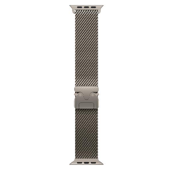 Apple Loop in maglia milanese in titanio naturale (49 mm) - Large