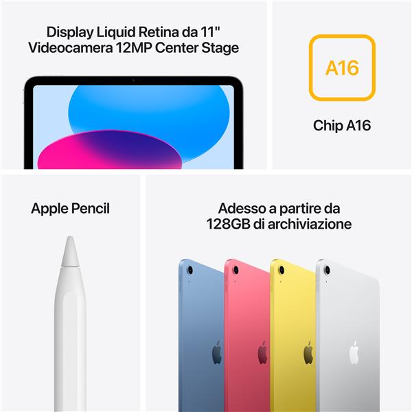 AppleiPad 11' Wi-Fi + Cellular 512GB - Blu