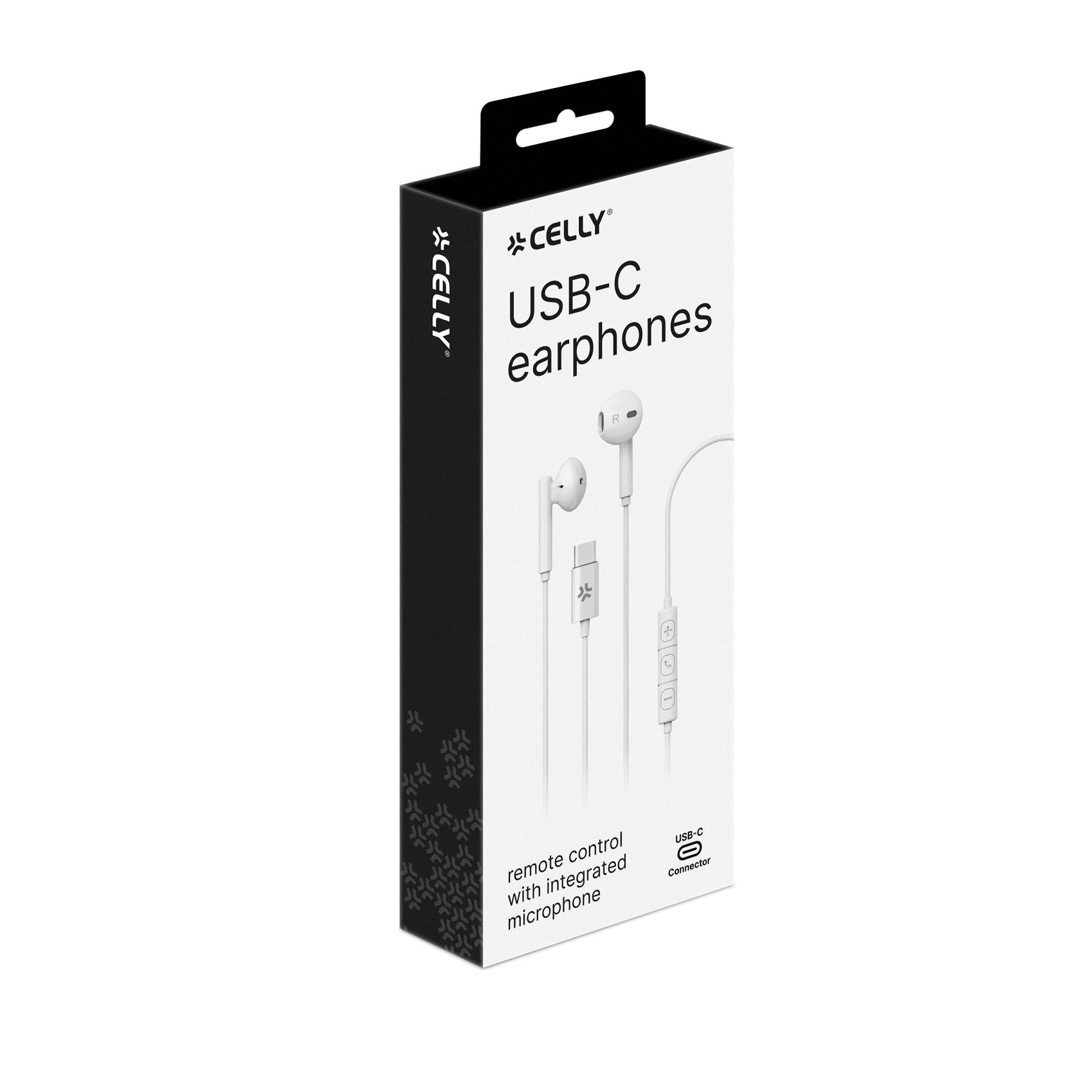 Celly UP1500TYPEC - USB-C Stereo Wired Earphones