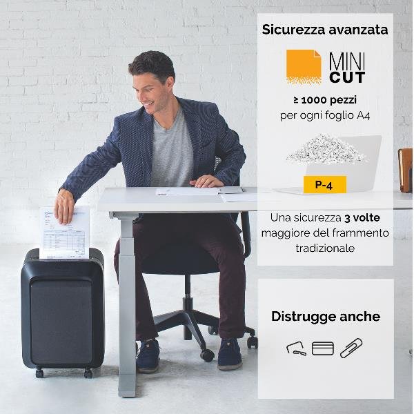 Fellowes Distruggi documenti a miniframmento LX210 per piccolo …