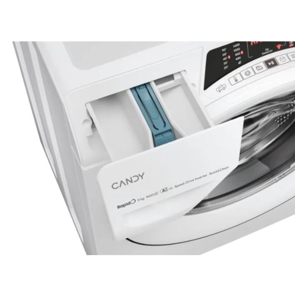 Candy RO 496DWM7/1-S - Lavatrice WiFi - larghezza: 60 cm - prof. 53 cm - altezza: 85 cm - caricamento frontale - 58 litri - 9 kg - 1400 rpm - bianco