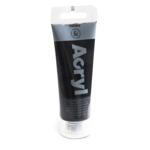 Primo TEMPERA TUBO ACRILICO COL.NERO75ML
