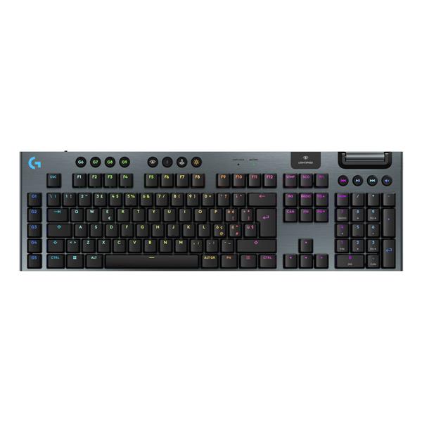 Logitech G G915 X - Tastiera - LIGHTSPEED - retrolilluminato - senza fili - 2.4 GHz, Bluetooth, USB - QWERTY - italiana - interruttore: GL Tactile - nero