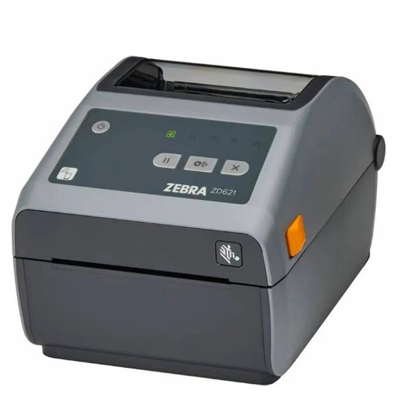 Zebra ZD621R - Stampante per etichette - trasferimento termico - Rullo (10,8 cm) - 203 dpi - fino a 203 mm/sec - USB 2.0, LAN, seriale, host USB, Wi-Fi(ac), Bluetooth 4.1 - grigio