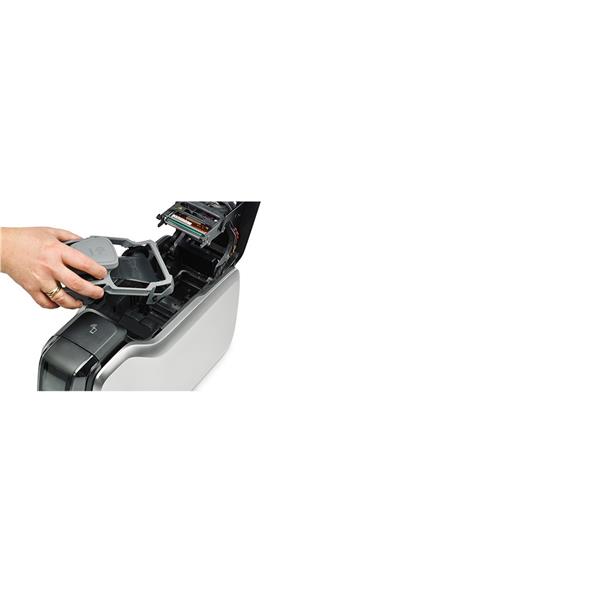 Zebra ZC300 - Stampante per schede in plastica - colore - trasferimento a sublimazione/termico - CR-80 Card (85.6 x 54 mm) - 300 dpi - fino a 900 schede/ora (mono) / fino a 200 schede/ora (colore) - capacità 100 schede - USB 2.0, LAN