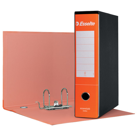 Registratore Essentials G75 - dorso 8 cm - protocollo 23 x 33 cm - arancione - Esselte