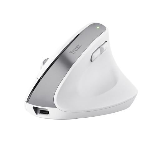 Mouse Ergonomico Bayo+ wireless - bianco - Trust