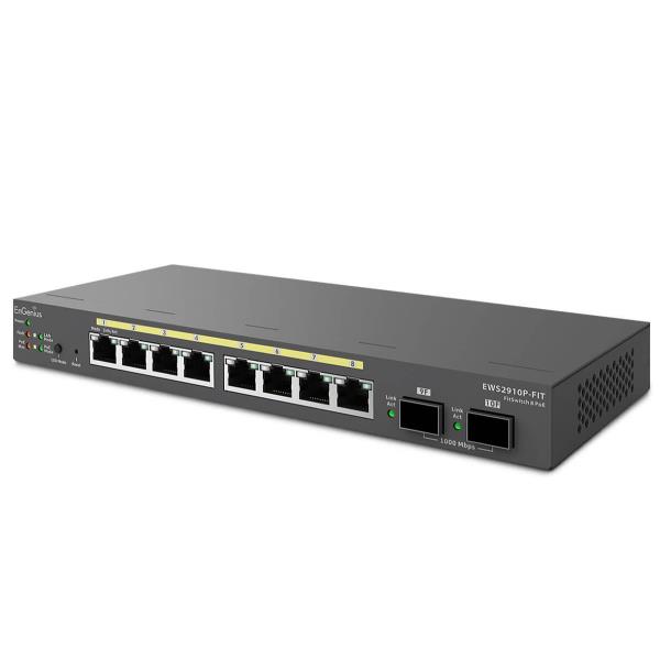 Engenius EWS2910P-FIT - Switch 8-port GbE PoE.afat(+) 55W, 2xSFP Desktop wall-mountable