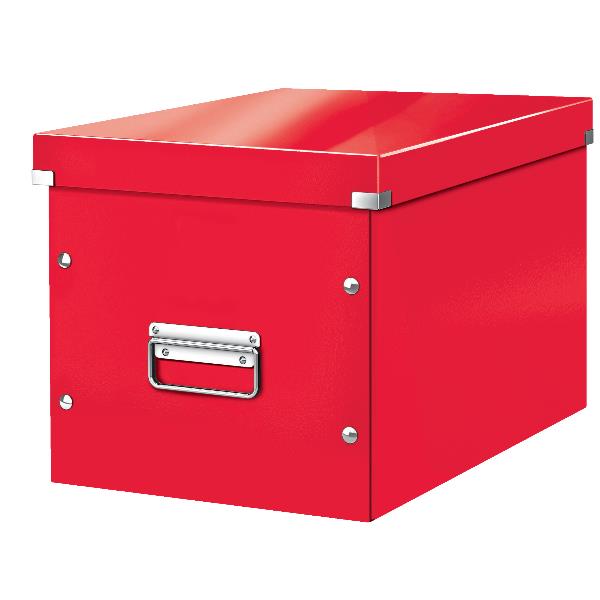 Leitz Click & Store WOW - Scatola per archiviazione - large - per A4 (210 x 297 mm) - cubed - rosso