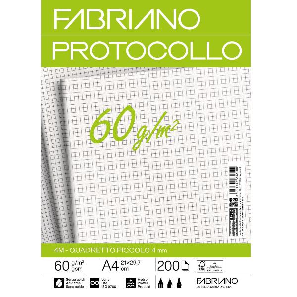 Fabriano CARTA PROTOCOLLO A4 60g 200ff - RIG …