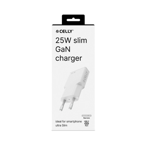Celly 25W GaN Slim Wall Charger SLIM COLLECTION …