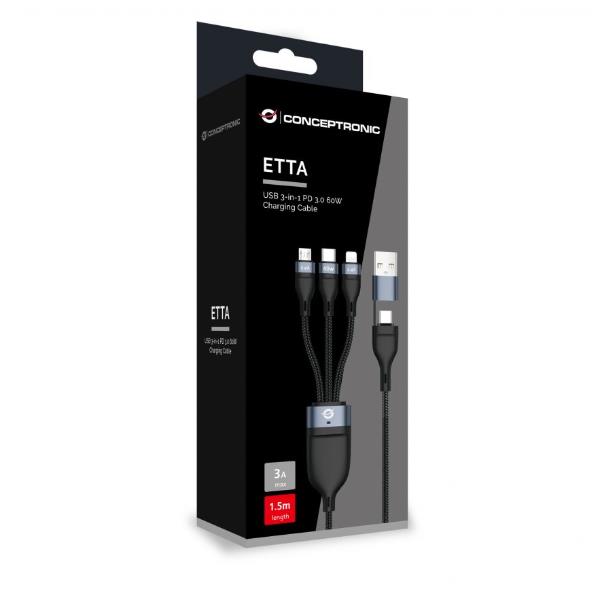 Conceptronic CAVO USB 3-in-1 PD 3.0 60W (cavo …