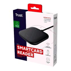 Trust CETO LETTORE DI SMART CARD CONTACTLESS (TIPO CARTA IDENTITA') - 85% PLASTICA RICICLATA - NERO Lettore di smart card contactless per autenticazione facile e rapida