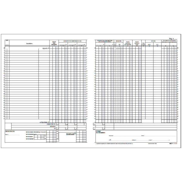 Registro Iva corrispettivi - 31 x 24,5cm - 15pg - numerate - Edipro