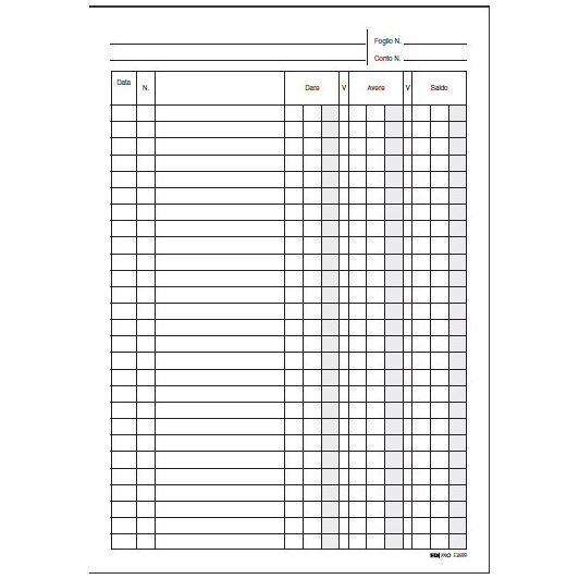 Registro dare/avere/saldo - 24 x 17cm - 100 fogli - Edipro