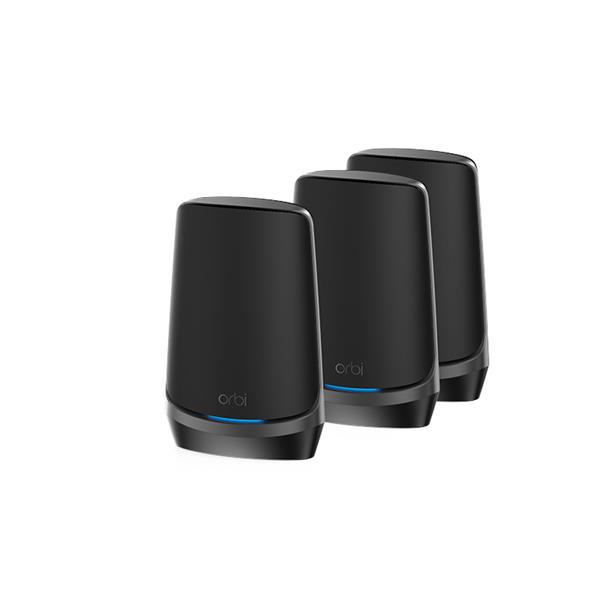 NETGEAR Orbi RBKE963B - Impianto Wi-Fi (router, 2 prolunghe) - fino a 6500 mq - maglia - 10 GigE, 2.5 GigE - Wi-Fi 6E - multibanda