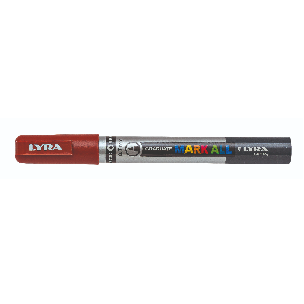Lyra Graduate Mark All, Marrone, Punta a ogiva/sottile, Marrone, Argento, Plastica, Extra sottile, 0,7 mm
