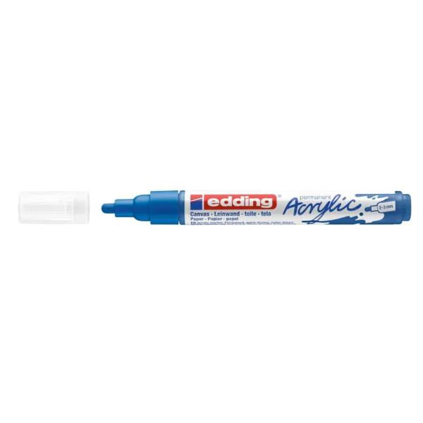 Edding 5300 acrylic marker fine, Blu, Blu, Medio, 2 mm, 3 mm, Inchiostro a base di acqua
