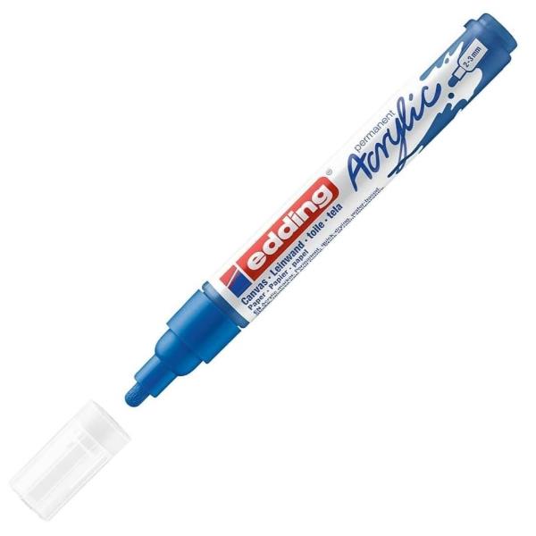 Edding 5300 acrylic marker fine, Blu, Blu, Medio, 2 mm, 3 mm, Inchiostro a base di acqua