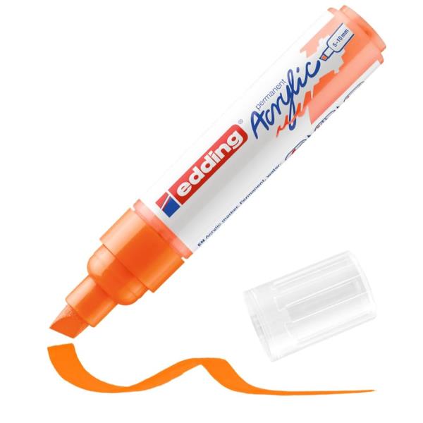 Edding E-5000066, Arancione, Punta smussata, Arancione, 5 mm, 1 cm, Inchiostro a base di acqua
