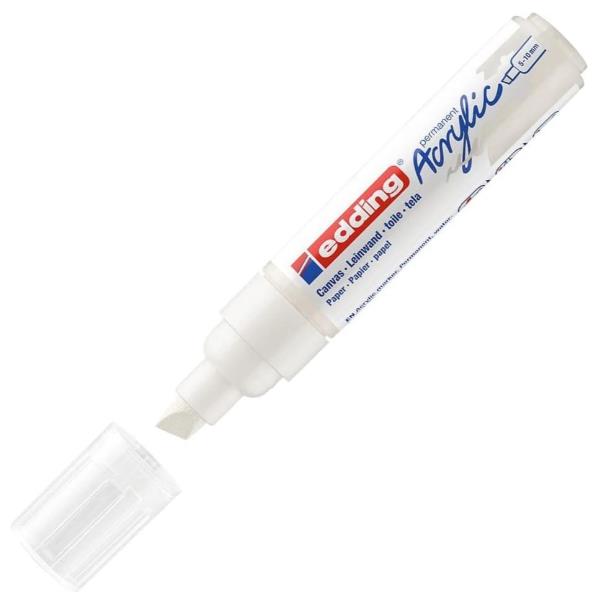 Edding E-5000922, Bianco, Punta smussata, Bianco, 5 mm, 1 cm, Inchiostro a base di acqua