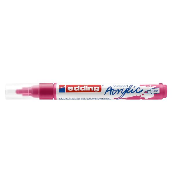 Edding 5300 acrylic marker fine, Magenta, Magenta, Medio, 2 mm, 3 mm, Inchiostro a base di acqua