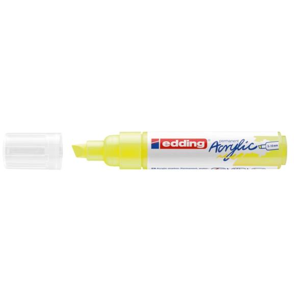 Edding E-5000065, Giallo, Punta smussata, Giallo, 5 mm, 1 cm, Inchiostro a base di acqua