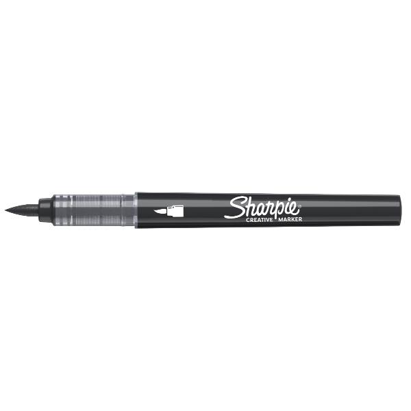 Sharpie 2218069, 1 pz, Nero, Punta del pennello, Nero, Inchiostro a base acrilica