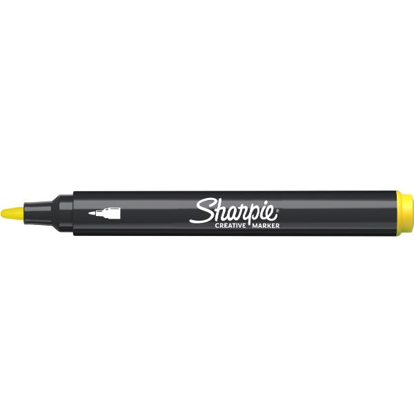 Sharpie 2218063, 1 pz, Giallo, Rotondo, Inchiostro a base acrilica