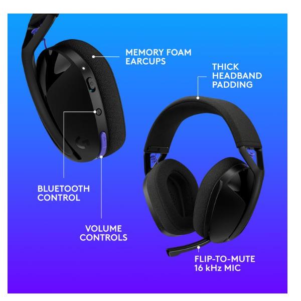 Logitech 981-001563, Gaming, Auricolare, Nero