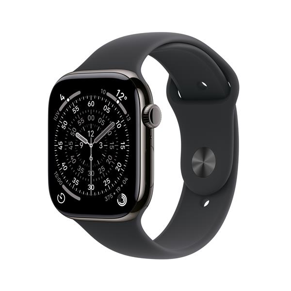 Apple Watch Series 11 GPS + Cellular 46mm Cassa Titanio Ardesia con Sport Band Nero - S/M, OLED, Touch screen, 64 GB, Wi-Fi, GPS (satellitare), 43,1 g